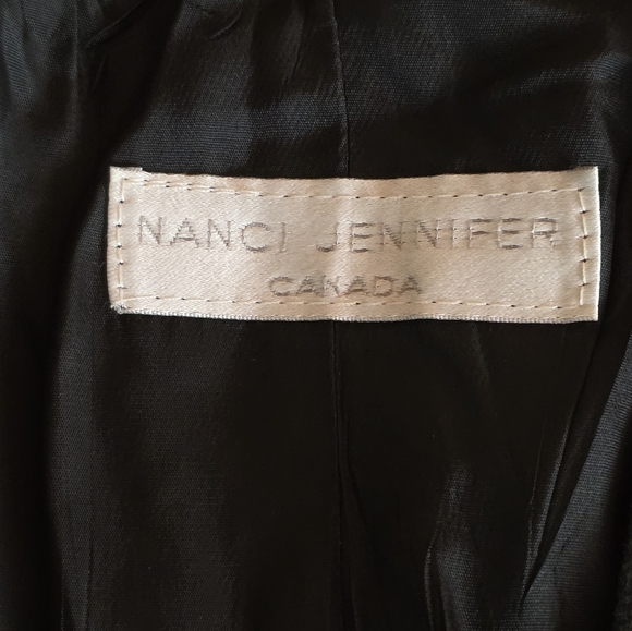 Vintage 90s Nanci Jennifer Canada Pinstripe Wool Skirt Suit 7/8 Quiet Luxury - Picture 6 of 9